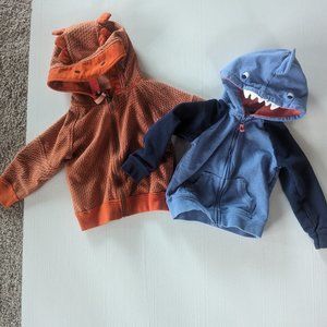 Pair of cute toddler jackets OshKosh and Carter's 18/24 months